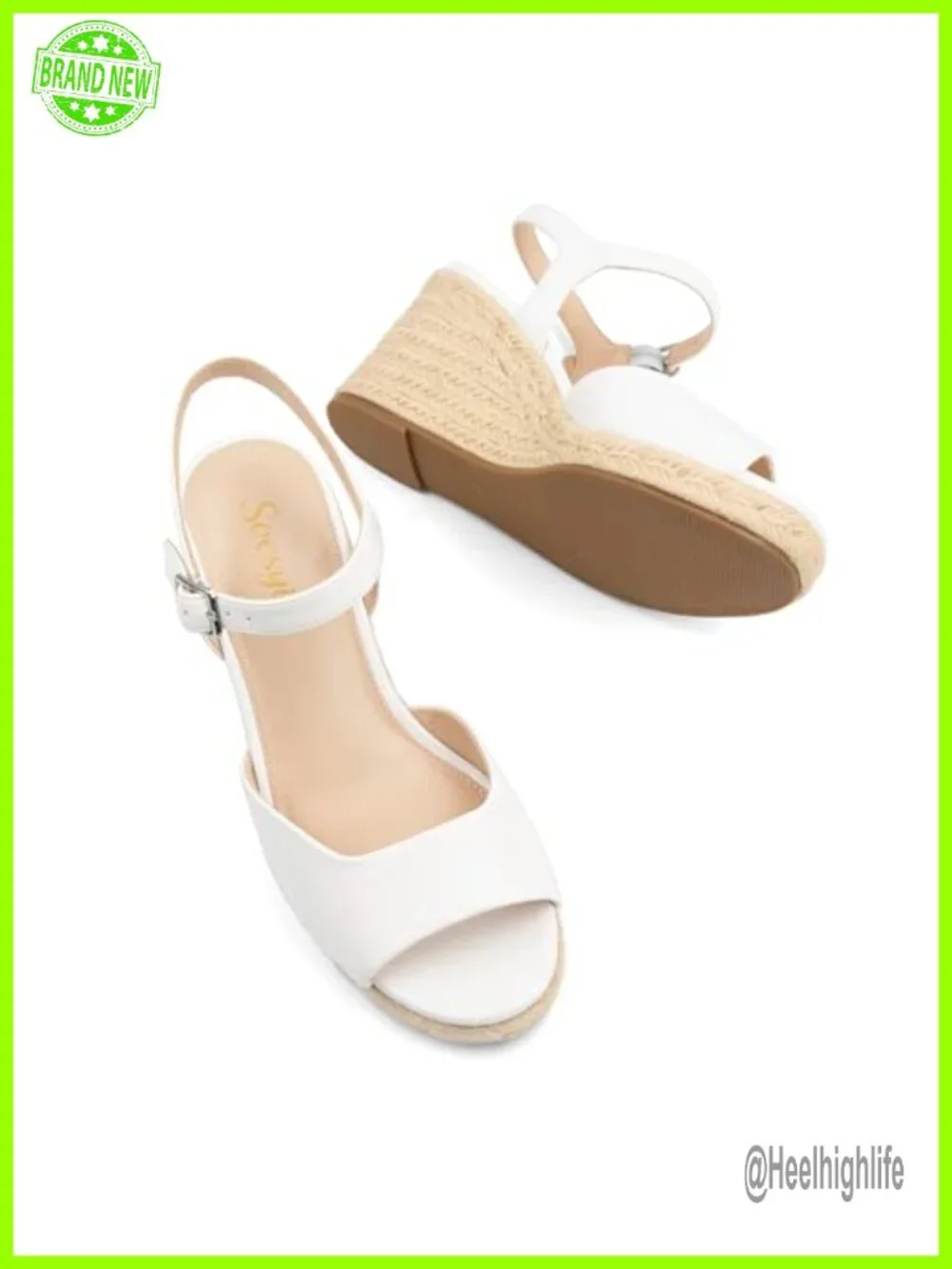 Women's Braided Espadrille Wedge Sandals, Ankle Strap Open Toe Buckle, PU Faux